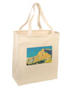 Colorado Snowy Mtns WaterColor Large Grocery Tote Bag-Grocery Tote-TooLoud-Natural-Large-Davson Sales