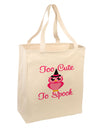 Owl Too Cute Pink Large Grocery Tote Bag-Grocery Tote-TooLoud-Natural-Large-Davson Sales