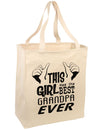 This Girl Has The Best Grandpa Ever Large Grocery Tote Bag-Grocery Tote-TooLoud-Natural-Large-Davson Sales