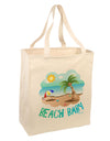 Fun Summer Beach Scene - Beach Baby Large Grocery Tote Bag by TooLoud-Grocery Tote-TooLoud-Natural-Large-Davson Sales