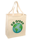 Go Green - Planet Earth Large Grocery Tote Bag-Grocery Tote-TooLoud-Natural-Large-Davson Sales