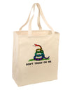 LGBT Freedom Rainbow Don't Tread on Me Large Grocery Tote Bag-Grocery Tote-TooLoud-Natural-Large-Davson Sales