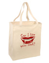 Bite your neck Large Grocery Tote Bag-Grocery Tote-TooLoud-Natural-Large-Davson Sales