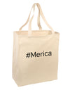 #Merica Large Grocery Tote Bag-Grocery Tote-TooLoud-Natural-Large-Davson Sales