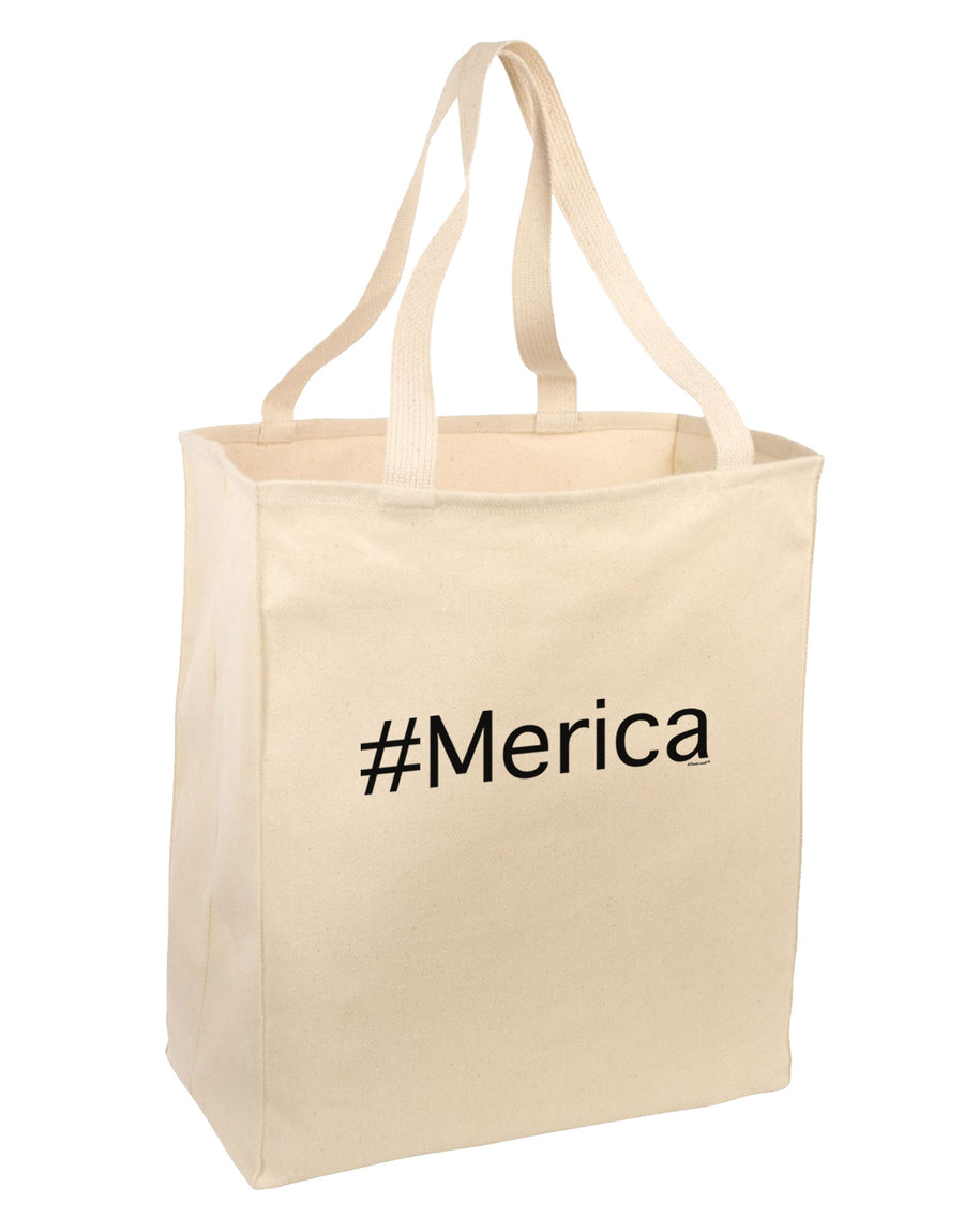 #Merica Large Grocery Tote Bag-Grocery Tote-TooLoud-Natural-Large-Davson Sales