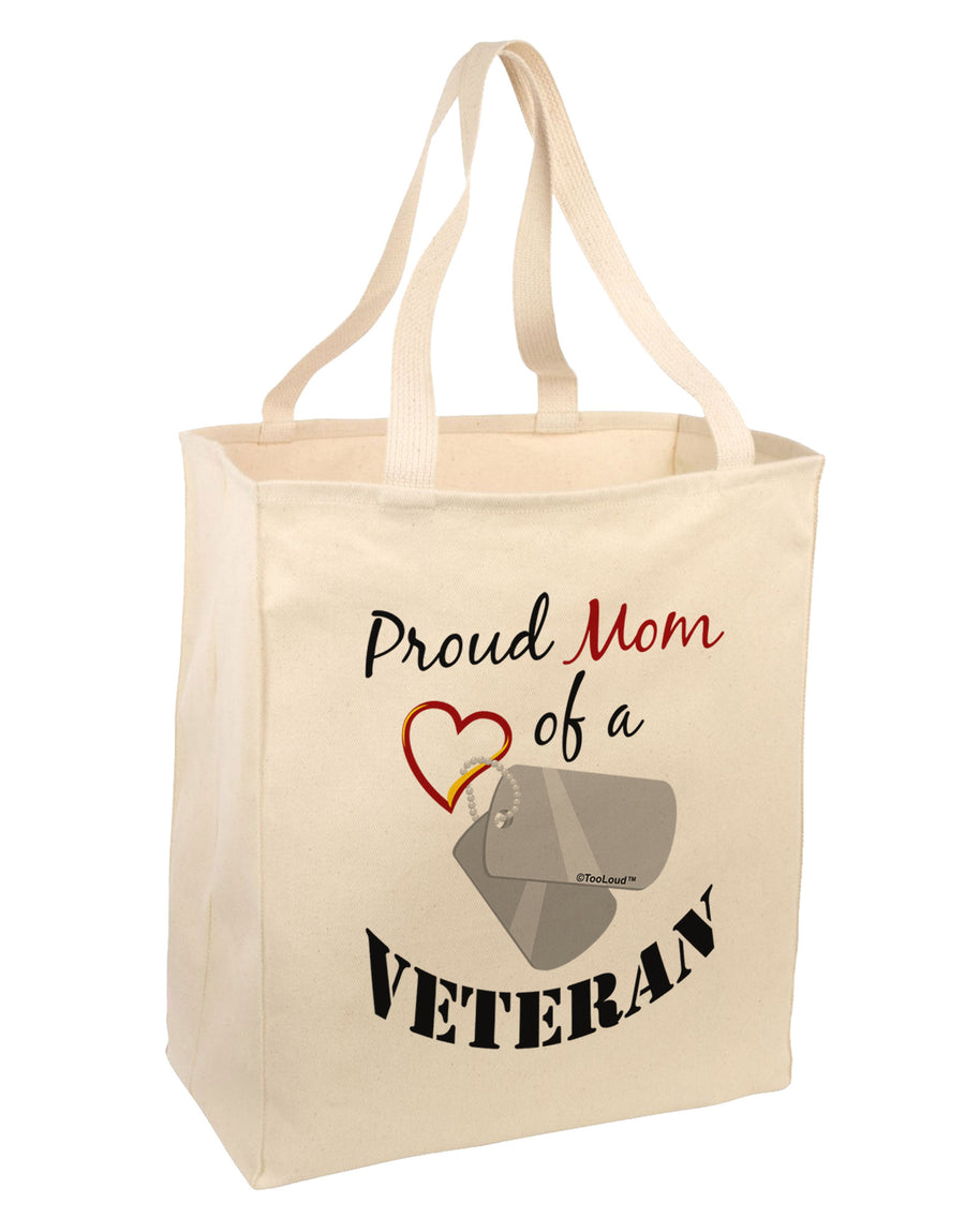 Mom of Veteran Large Grocery Tote Bag-Grocery Tote-TooLoud-Natural-Large-Davson Sales