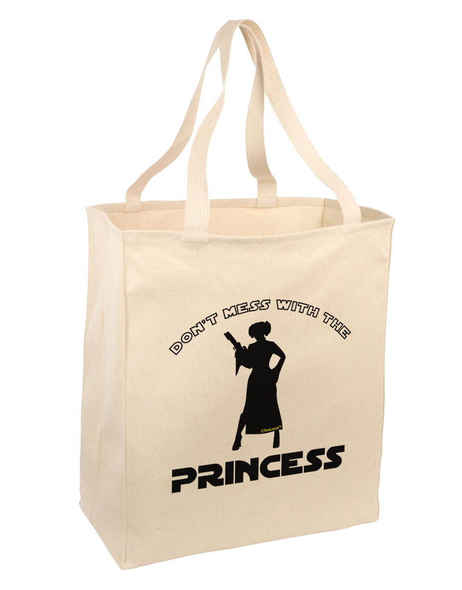 Don't Mess With The Princess Large Grocery Tote Bag-Grocery Tote-TooLoud-Natural-Large-Davson Sales