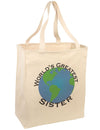 World's Greatest Sister Large Grocery Tote Bag-Grocery Tote-TooLoud-Natural-Large-Davson Sales