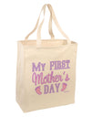 My First Mother's Day - Baby Feet - Pink Large Grocery Tote Bag by TooLoud-Grocery Tote-TooLoud-Natural-Large-Davson Sales