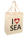 I Heart Seattle Large Grocery Tote Bag-Natural-Grocery Tote-TooLoud-Natural-Large-Davson Sales