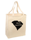 South Carolina - United States Shape Large Grocery Tote Bag by TooLoud-Grocery Tote-TooLoud-Natural-Large-Davson Sales