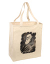 Charles Darwin In Space Large Grocery Tote Bag by TooLoud-Grocery Tote-TooLoud-Natural-Large-Davson Sales