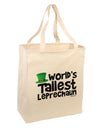 World's Tallest Leprechaun Large Grocery Tote Bag by TooLoud-Grocery Tote-TooLoud-Natural-Large-Davson Sales