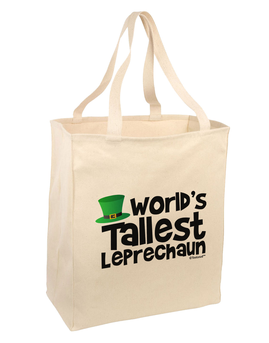 World's Tallest Leprechaun Large Grocery Tote Bag by TooLoud-Grocery Tote-TooLoud-Natural-Large-Davson Sales