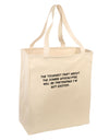 Excited About the Zombie Apocalypse Large Grocery Tote Bag-Grocery Tote-TooLoud-Natural-Large-Davson Sales