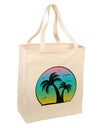 Palm Trees Silhouette - Beach Sunset Design Large Grocery Tote Bag-Grocery Tote-TooLoud-Natural-Large-Davson Sales