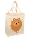 Cute Pomeranian Dog Large Grocery Tote Bag by TooLoud-Grocery Tote-TooLoud-Natural-Large-Davson Sales