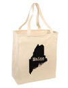 Maine - United States Shape Large Grocery Tote Bag-Grocery Tote-TooLoud-Natural-Large-Davson Sales