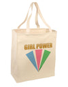 Girl Power Stripes Large Grocery Tote Bag-Natural by TooLoud-Grocery Tote-TooLoud-Natural-Large-Davson Sales