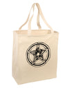 Pentacle Magick Witchcraft Star Large Grocery Tote Bag-Grocery Tote-TooLoud-Natural-Large-Davson Sales