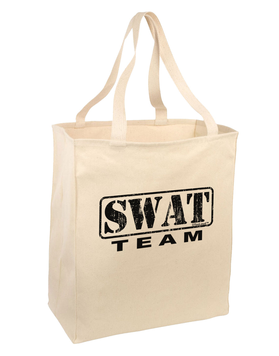 SWAT Team Logo - Distressed Large Grocery Tote Bag by TooLoud-Grocery Tote-TooLoud-Natural-Large-Davson Sales