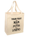 Personalized The Man The Myth The Legend Large Grocery Tote Bag-Natural by TooLoud-Grocery Tote-TooLoud-Natural-Large-Davson Sales