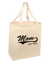 Mom Since (Your Year) Design Large Grocery Tote Bag by TooLoud-Grocery Tote-TooLoud-Natural-Large-Davson Sales