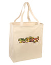 Fruity Text Large Grocery Tote Bag-Grocery Tote-TooLoud-Natural-Large-Davson Sales