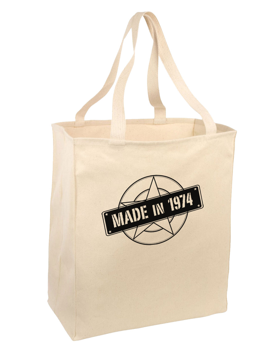 40th Birthday Made In Birth Year 1974 Large Grocery Tote Bag-Grocery Tote-TooLoud-Natural-Large-Davson Sales