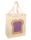 Cute Matching Design - PB and J - Jelly Large Grocery Tote Bag by TooLoud-Grocery Tote-TooLoud-Natural-Large-Davson Sales