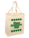 Seeing Double St. Patrick's Day Large Grocery Tote Bag-Grocery Tote-TooLoud-Natural-Large-Davson Sales