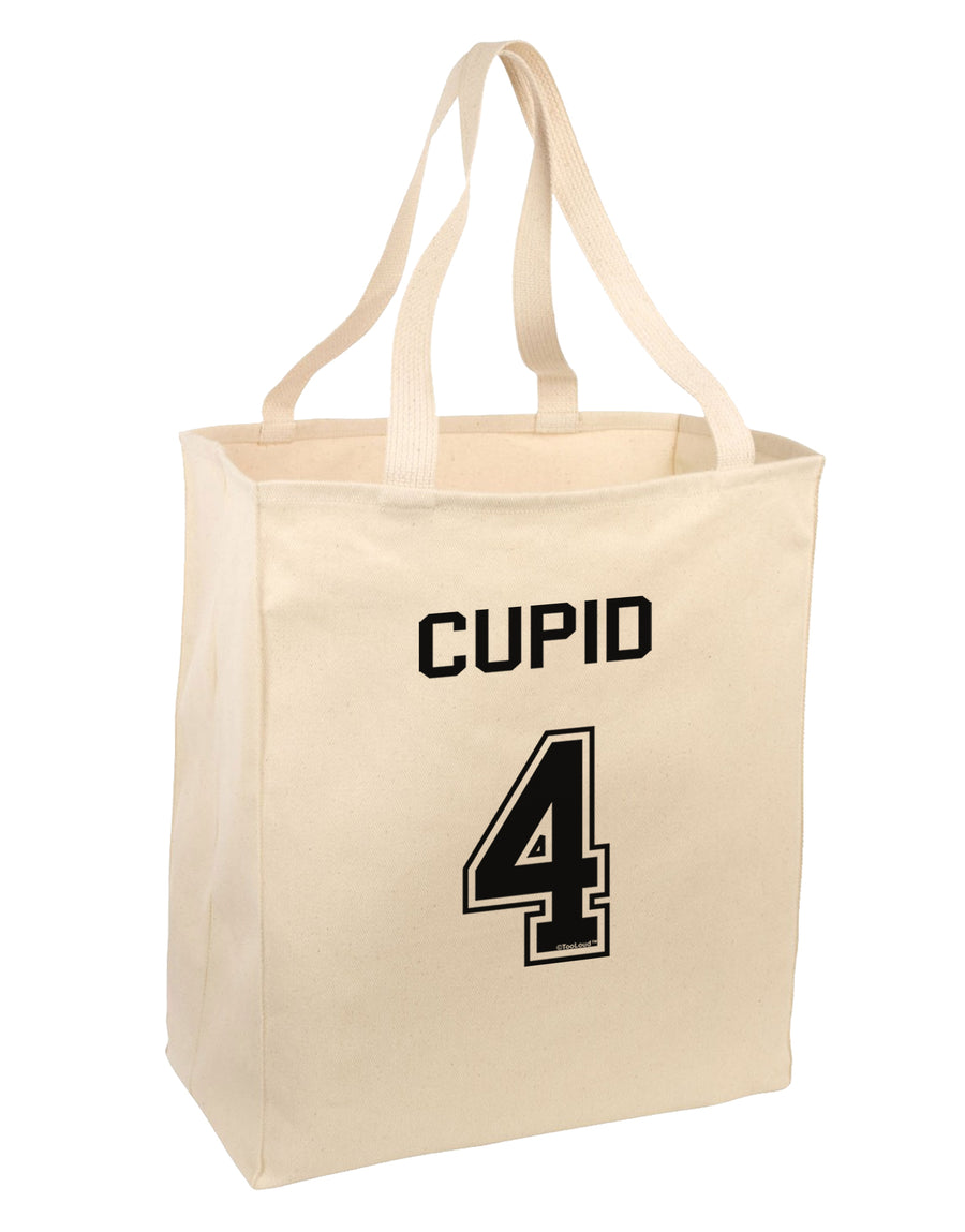 Reindeer Jersey - Cupid 4 Large Grocery Tote Bag-Grocery Tote-TooLoud-Natural-Large-Davson Sales