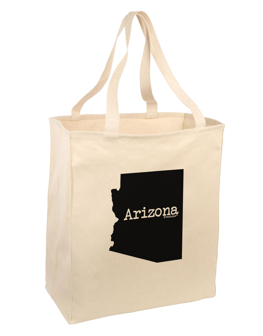 Arizona - United States Shape Large Grocery Tote Bag-Grocery Tote-TooLoud-Natural-Large-Davson Sales