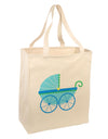 Baby Boy Carriage Large Grocery Tote Bag-Grocery Tote-TooLoud-Natural-Large-Davson Sales