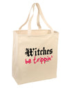 TooLoud Witches Be Trippin Large Grocery Tote Bag-Grocery Tote-TooLoud-Natural-Large-Davson Sales