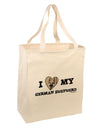 I Heart My German Shepherd Large Grocery Tote Bag-Grocery Tote-TooLoud-Natural-Large-Davson Sales