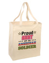 Proud Aunt of an American Soldier Large Grocery Tote Bag-Grocery Tote-TooLoud-Natural-Large-Davson Sales