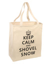 Keep Calm and Shovel Snow Large Grocery Tote Bag-Grocery Tote-TooLoud-Natural-Large-Davson Sales