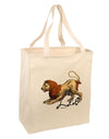 Leo Color Illustration Large Grocery Tote Bag-Grocery Tote-TooLoud-Natural-Large-Davson Sales