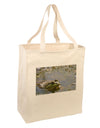 Bullfrog In Water Large Grocery Tote Bag-Natural by TooLoud-Grocery Tote-TooLoud-Natural-Large-Davson Sales