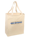 Planet Mercury Text Only Large Grocery Tote Bag by TooLoud-Grocery Tote-TooLoud-Natural-Large-Davson Sales