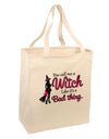 Witch - Bad Thing Large Grocery Tote Bag-Grocery Tote-TooLoud-Natural-Large-Davson Sales