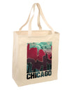 Chicago Abstract 2 Large Grocery Tote Bag-Grocery Tote-TooLoud-Natural-Large-Davson Sales