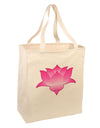 Lotus Flower Design Gradient Large Grocery Tote Bag by TooLoud-Grocery Tote-TooLoud-Natural-Large-Davson Sales