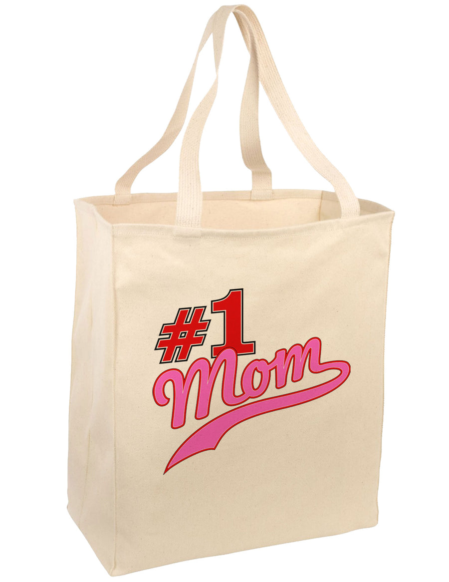 #1 Mom Large Grocery Tote Bag-Grocery Tote-TooLoud-Natural-Large-Davson Sales