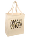 Proud Veteran Camo Large Grocery Tote Bag-Grocery Tote-TooLoud-Natural-Large-Davson Sales