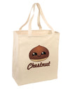 Cute Chestnut Design - Christmas Text Large Grocery Tote Bag-Grocery Tote-TooLoud-Natural-Large-Davson Sales