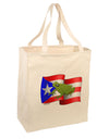 Puerto Rico Coqui Large Grocery Tote Bag-Natural-Grocery Tote-TooLoud-Natural-Large-Davson Sales