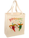 Jejeje Mexican Chili Peppers Large Grocery Tote Bag-Grocery Tote-TooLoud-Natural-Large-Davson Sales