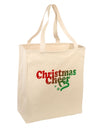 Christmas Cheer Color Large Grocery Tote Bag-Grocery Tote-TooLoud-Natural-Large-Davson Sales